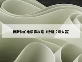 特斯拉的电喷雾攻略（特斯拉喷火器）