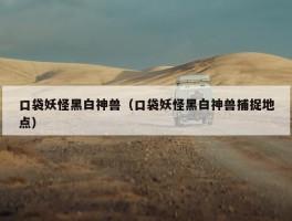 口袋妖怪黑白神兽（口袋妖怪黑白神兽捕捉地点）