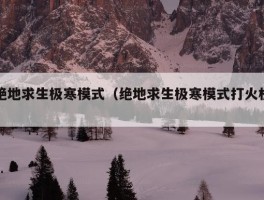 绝地求生极寒模式（绝地求生极寒模式打火机）