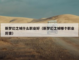 新梦幻之城什么职业好（新梦幻之城哪个职业厉害）