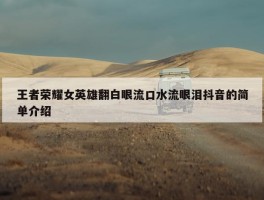 王者荣耀女英雄翻白眼流口水流眼泪抖音的简单介绍