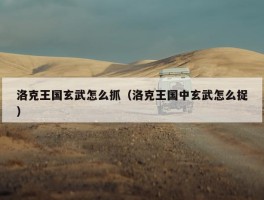 洛克王国玄武怎么抓（洛克王国中玄武怎么捉）
